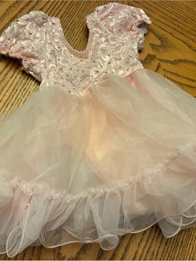 Pink Tulle Princess Dance Costume Dress for Kids Art Stone XSC